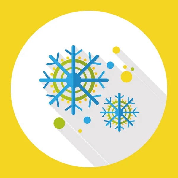 Sněhová vločka ploché ikony ikony prvek — Stockový vektor
