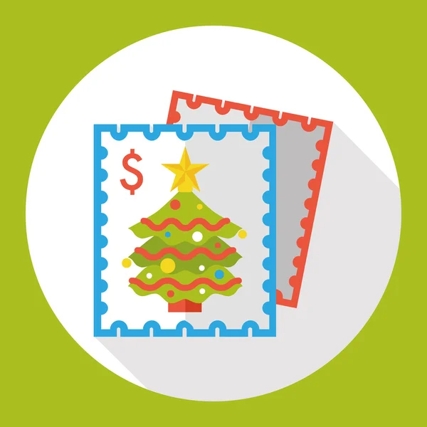 Kartka świąteczna płaski ikona ikony elementu — Wektor stockowy