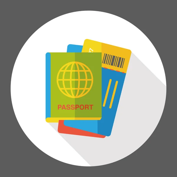 Passport flat icon icon element — Stock Vector