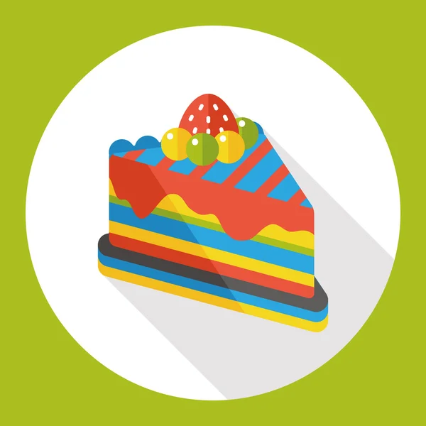 Gâteau icône plate élément icône — Image vectorielle