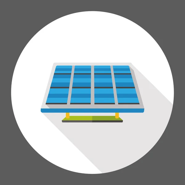 Zonnepaneel plat pictogram pictogram element — Stockvector