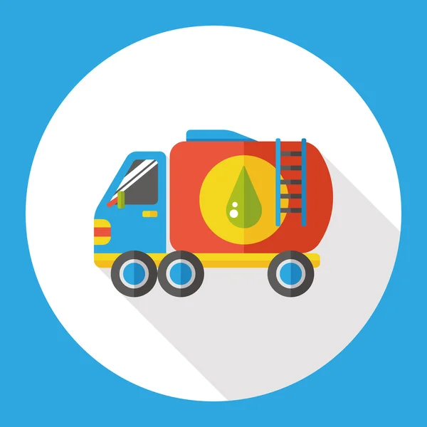 Tanque de agua coche icono plano elemento icono — Vector de stock