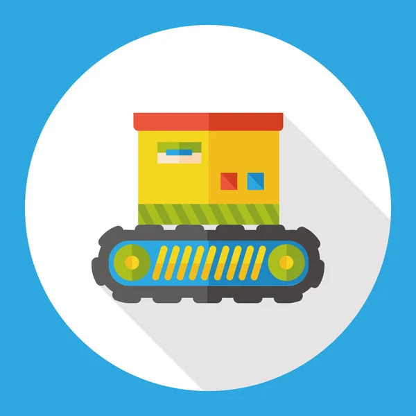 Caja transportadora icono plano icono elemento — Vector de stock