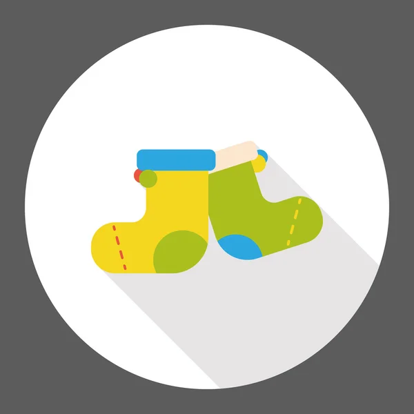 Christmas socks flat icon icon element — Stock Vector