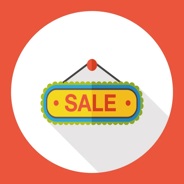 Shopping vendita prezzo etichetta icona piatto elemento icona — Vettoriale Stock
