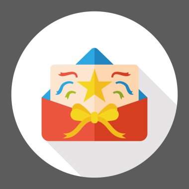 parti kartı düz simgesi