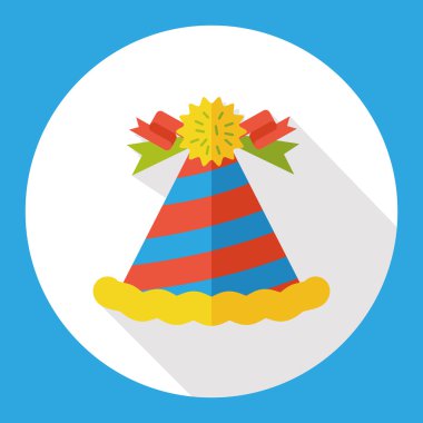 doğum günü şapkası düz simgesi