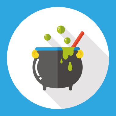 Cadının pot düz simgesi