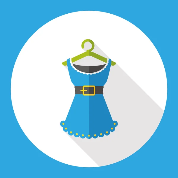 Vestido de compras icono plano — Vector de stock