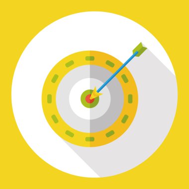 Spor okçuluk düz simgesi