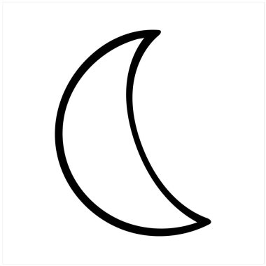 Hilal çizgisi, izole edilmiş illüstrasyon