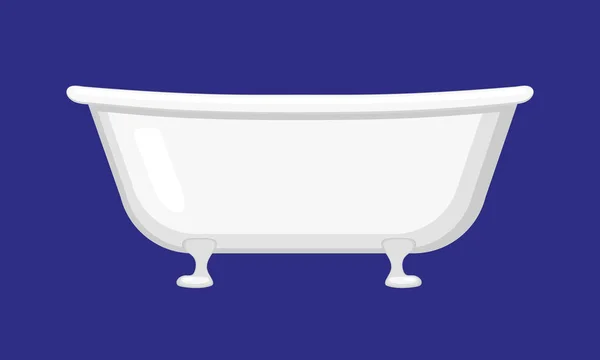 Белая пустая ванна для ног. Изолированная иллюстрация. — стоковый вектор