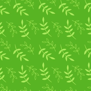 Koyu yeşil arka planda yaprakları olan kusursuz bir desen. Albüm kağıdı, ambalaj kağıdı, kumaş, tekstil tasarımları..