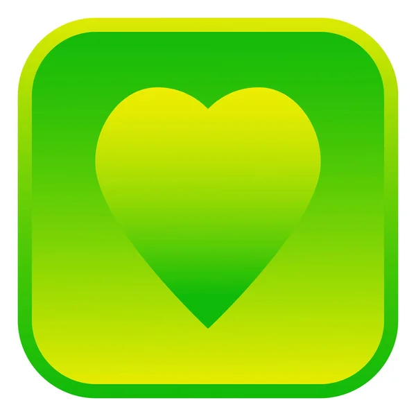 Grünes Herz Ökologiekonzept Organisches Lebenskonzept Isolierte Web Ikone Logo Design — Stockvektor