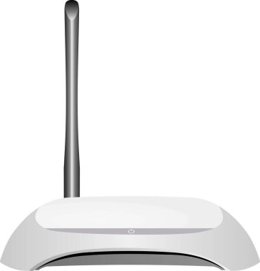 Beyaz kablosuz ağ yönlendirici çizen vektör 