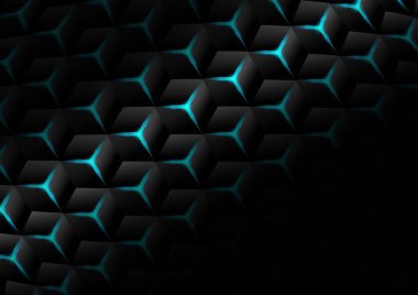 Soğuk Elektrik Işıltısı yayan Soyut Geometrik Yapı