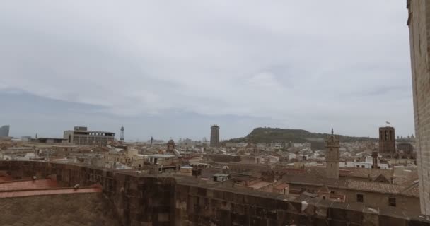 Cubierta de observación en la azotea de la catedral — Vídeos de Stock