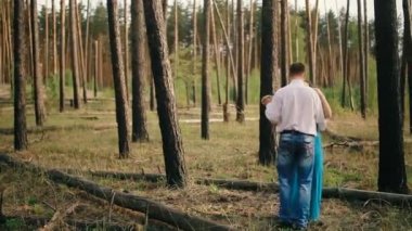 Eğitim dans açık havada genç Çift