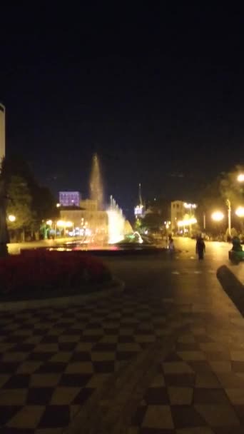 Fuente Parque Ciudad Batumi — Vídeos de Stock