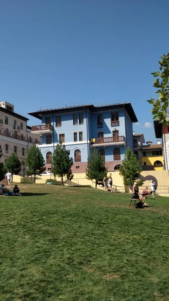 Estos Edificios Administrativos Usted Puede Comprobar Usted Rosa Khutor Hoteles — Foto de Stock