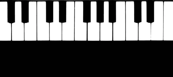 Піаніно Клавіатура Чорному Фоні — стокове фото