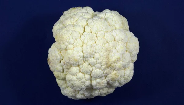 Brokoli üst görünümü. Mavi bir arkaplanda