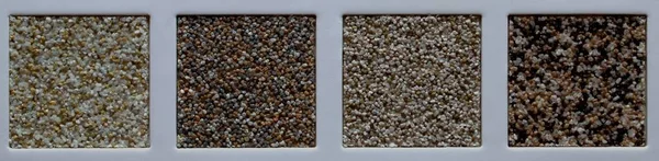 Beyaz çerçeveli çok renkli tasarım rahatlama örnekleri. İnşaat ve tasarım için. Gri gölgeler