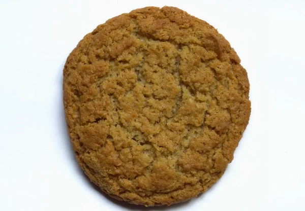 Zabpehely Cookie Izolált Fehér Alapon — Stock Fotó