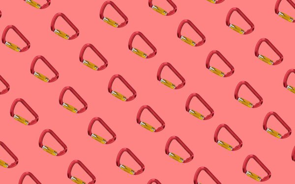 Фон для дизайна и баннера. Красный карабин на красном фоне. Паттерн