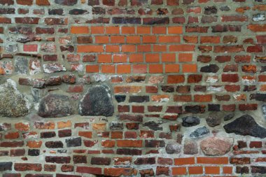Küflü tuğla duvar arkaplanı ve dokusu