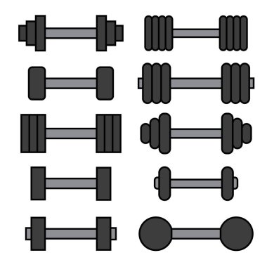 Dumbbell düz bir şekilde ayarlandı.