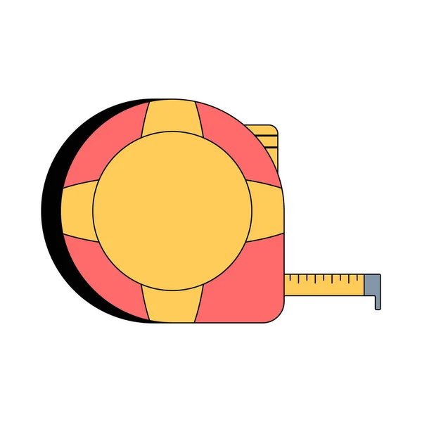 Tape measure. Flat style. Vector illustration on white isolated background. — Stock Vector