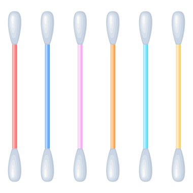 renkli pamuk temizleme bezi.