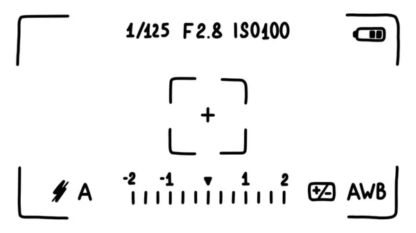Видошукач фотоапарата, екран . — стоковий вектор