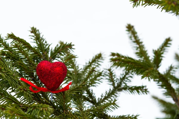 Holiday, heart, gift, love, snow, christmas, — Stock Photo, Image