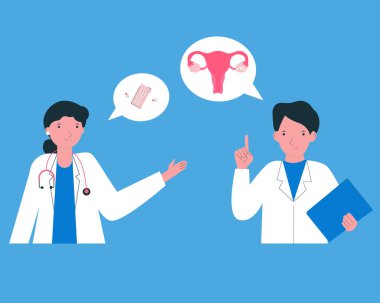 Polisistik Yumurtalık Sendromu veya PCOS ilaç seçimi konsepti çizimi