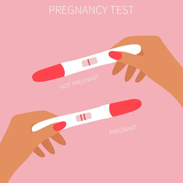 Schwangerschaftstest Für Schwangere Und Nicht Schwangere Frauen — Stockvektor