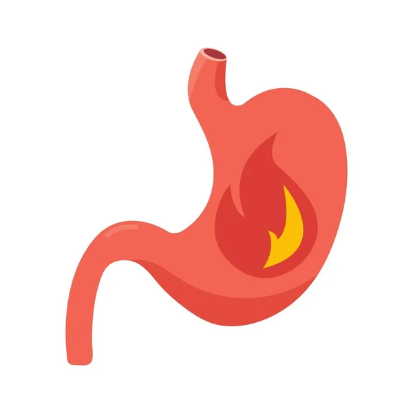 Illustration Stomach Burning Sensation — Stock Vector