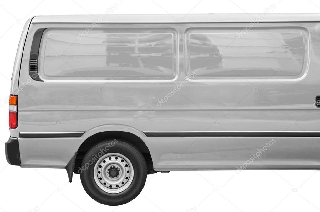 Van on a white background, room for text ,logo or copy space