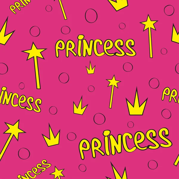 Prenses öznitelikleri ile Seamless pembe modeli