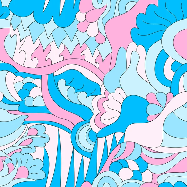 Абстрактный узор с различными фантастическими оттенками голубого и розового цветов. Векторная иллюстрация в пастельных цветах . — стоковый вектор