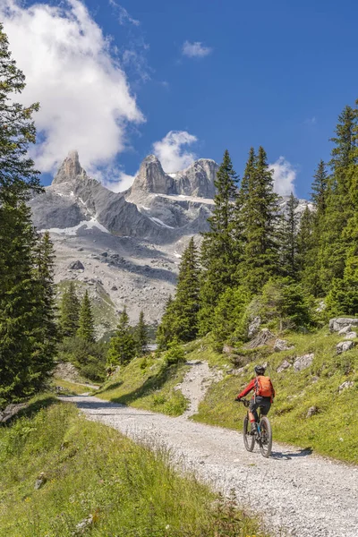 Vorarlberg Avusturya Nın Montafon Bölgesi Ndeki Drusenfluh Kuleleri Nin Altındaki — Stok fotoğraf