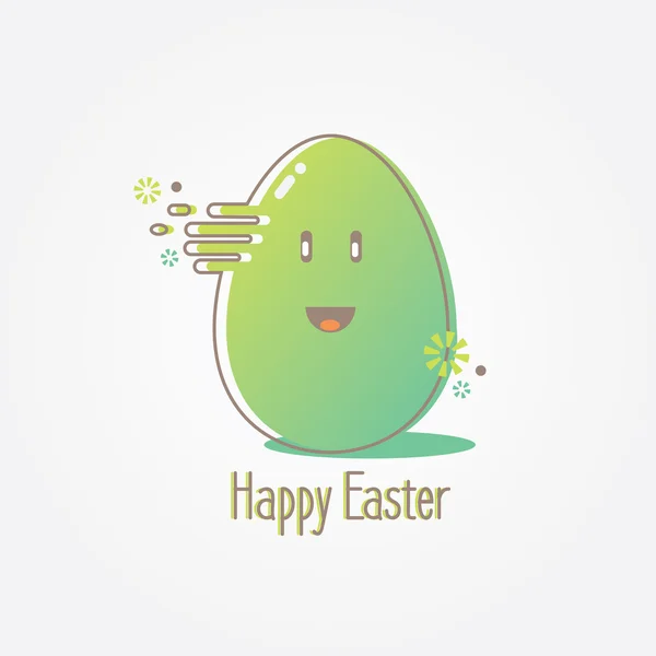 Happy Easter cartoon egg — Stock Vector