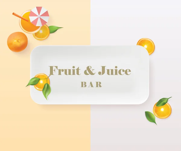 Fruit and juice bar — Stock Vector