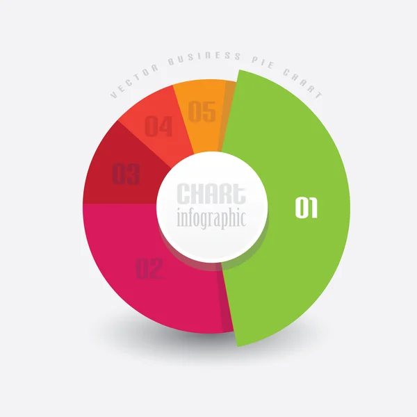 Business cirkeldiagram information grafiska — Stock vektor