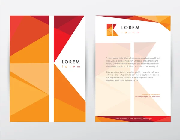 Brochure dekking en briefhoofd sjabloonontwerp — Stockvector