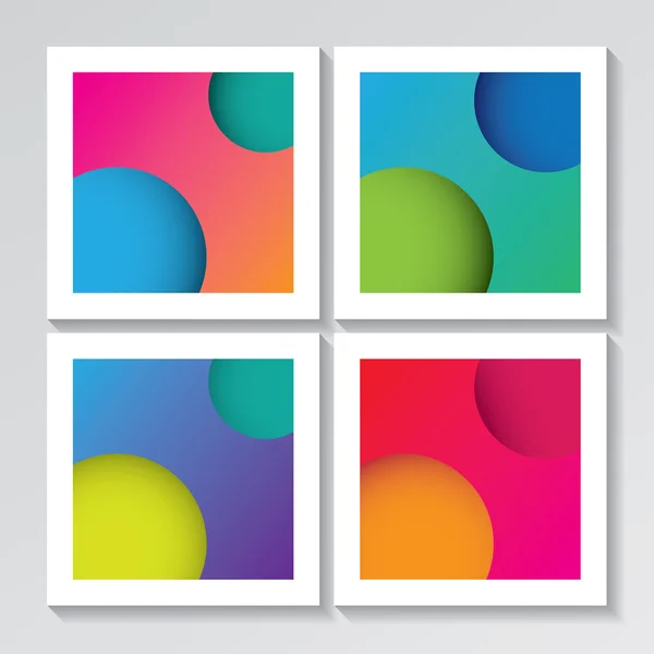 Framed abstract wallpaper set — Stock Vector