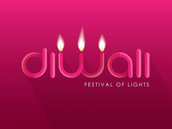 Diwali Typografia litery — Wektor stockowy