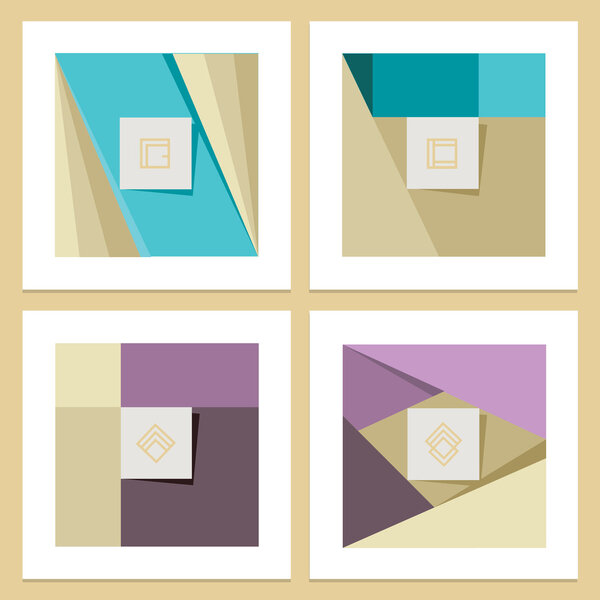 Artistic clean geometric pattern card