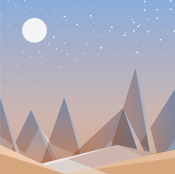 Fondo de pantalla abstracto paisaje del desierto — Vector de stock